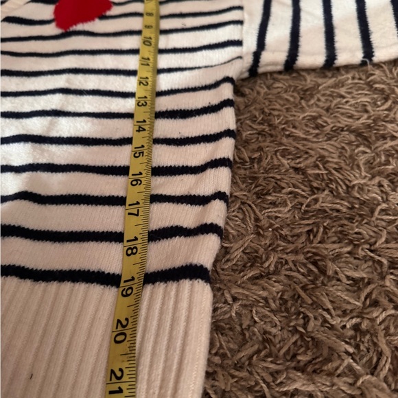 Old Navy Striped Cardigan with Heart. Perfect for Valentines Day! - Picture 4 of 5